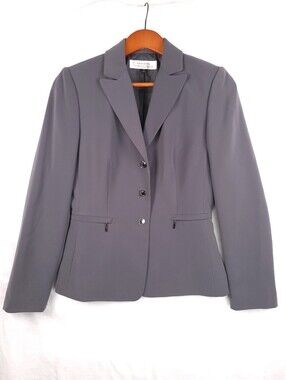 Tahari Arthur S. Levine Tailored Grey Blazer 4